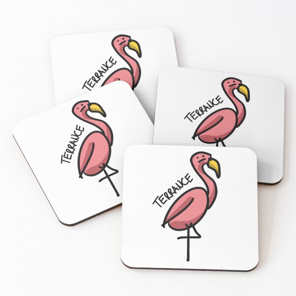 Item preview, Terrance - Grumpy Cute Flamingo designed and sold by …and other places.