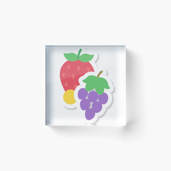 Item preview, Cartoon Illustration of Strawberry and Grapes on Black Background designed and sold by Creative88Art.