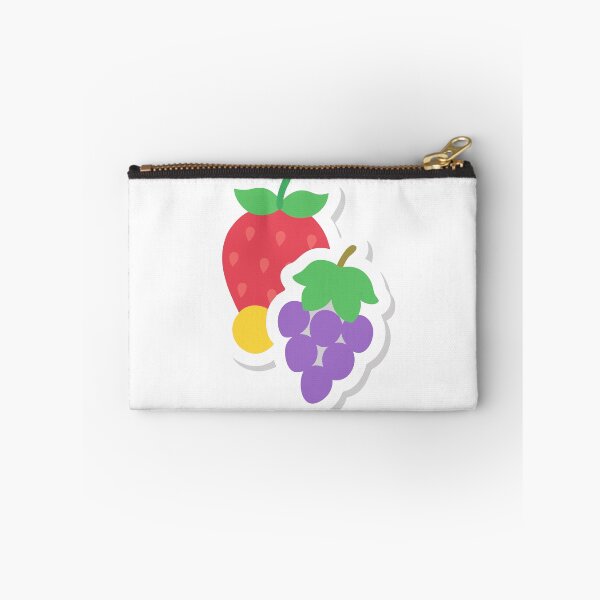 Item preview, Cartoon Illustration of Strawberry and Grapes on Black Background designed and sold by Creative88Art.