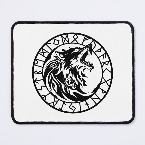 Item preview, Howling Wolf with Vegvisir - Norse Protection Tee designed and sold by fizzytees.