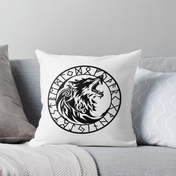Item preview, Howling Wolf with Vegvisir - Norse Protection Tee designed and sold by fizzytees.