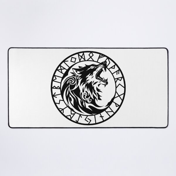 Item preview, Howling Wolf with Vegvisir - Norse Protection Tee designed and sold by fizzytees.