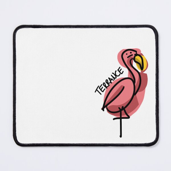 Item preview, Terrance - Grumpy Cute Flamingo (overprint) designed and sold by …and other places.