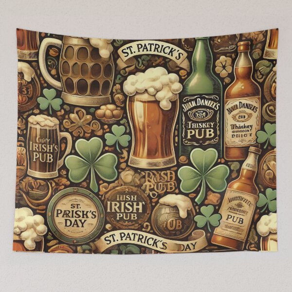 Item preview, Rustic Irish Pub St. Patrick’s Day Pattern designed and sold by Baharaby.