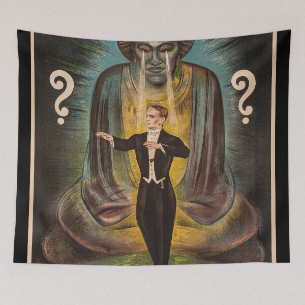 Item preview, Vintage Illusionist magic magician poster art design designed and sold by Vintage Designs +.