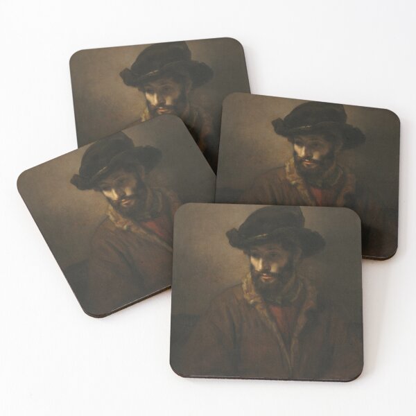 Item preview, A Bearded Man Wearing a Hat, c. 1655–60. Studio of Rembrandt van Rijn (Dutch, 1606–1669 designed and sold by Vintage Designs +.