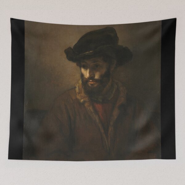 Item preview, A Bearded Man Wearing a Hat, c. 1655–60. Studio of Rembrandt van Rijn (Dutch, 1606–1669 designed and sold by Vintage Designs +.