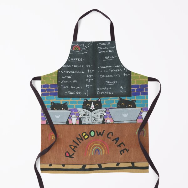 Item preview, Caturday at the Rainbow Cafe designed and sold by KilkennyCat Art.