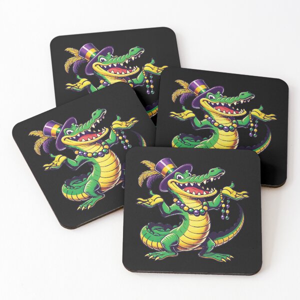 Item preview, Mardi Gras Alligator Beads Festive Fun designed and sold by LuminOrb.