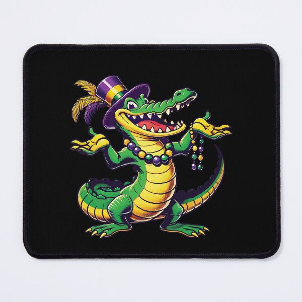 Item preview, Mardi Gras Alligator Beads Festive Fun designed and sold by LuminOrb.
