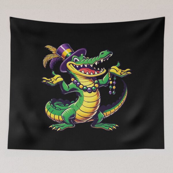 Item preview, Mardi Gras Alligator Beads Festive Fun designed and sold by LuminOrb.