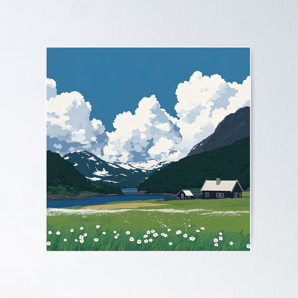 Item preview, Norway landscape | Anime style designed and sold by ComicsFactory.