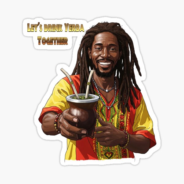 Artikel-Vorschau von Rastafari mit Yerba Mate: Eine exotische Fusion der Kulturen für Ihren Hintergrund, designt und verkauft von Gury lMichal Designs.