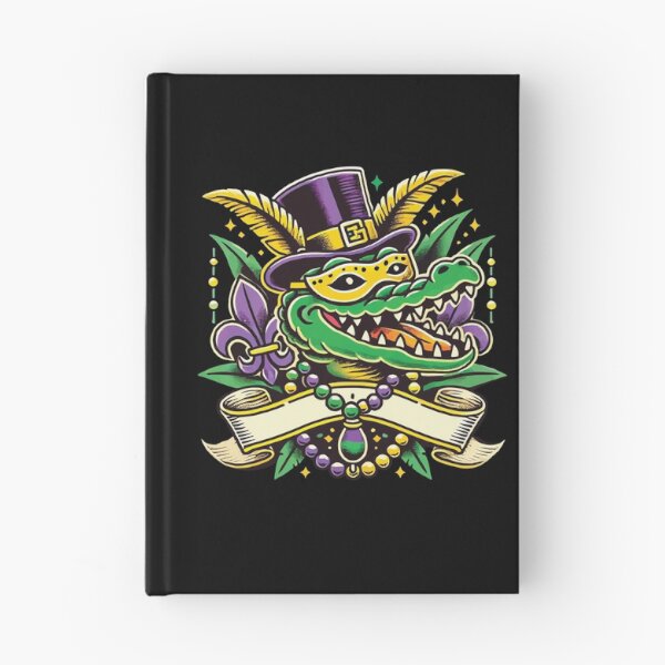 Item preview, Mardi Gras Alligator Mask Fleur De Lis Beads designed and sold by LuminOrb.