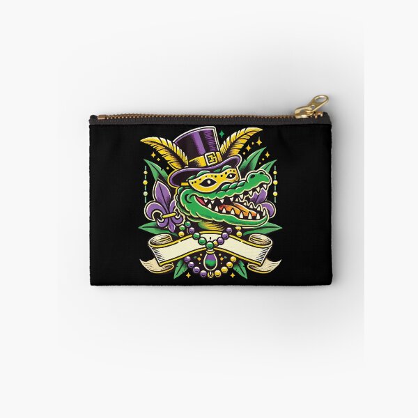 Item preview, Mardi Gras Alligator Mask Fleur De Lis Beads designed and sold by LuminOrb.