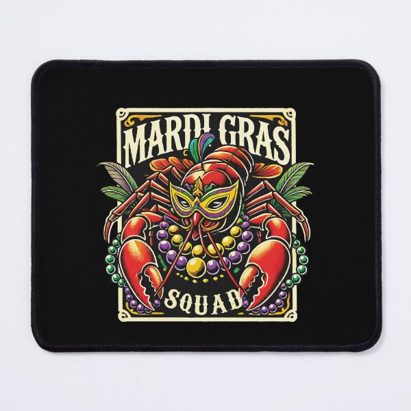Item preview, Mardi Gras Squad Lobster Mask Beads Fun designed and sold by LuminOrb.