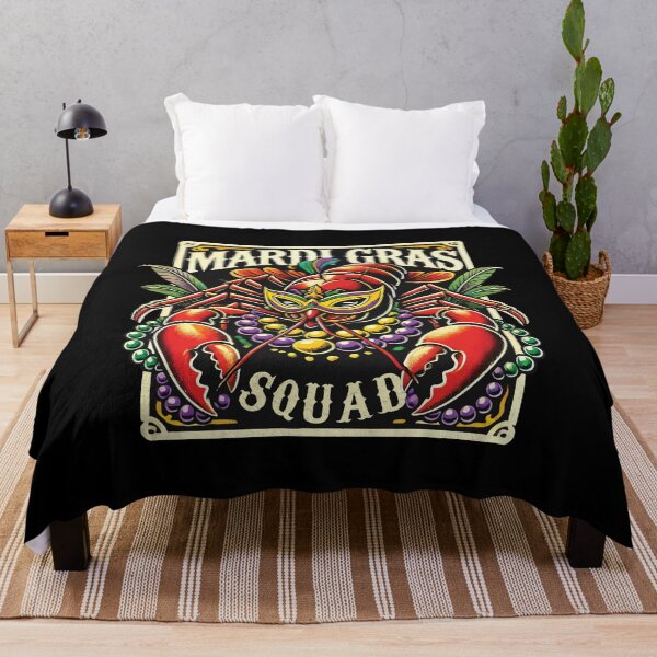 Item preview, Mardi Gras Squad Lobster Mask Beads Fun designed and sold by LuminOrb.