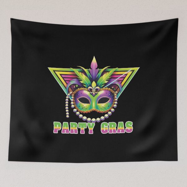 Item preview, Mardi Gras Party Gras Colorful Mask designed and sold by LuminOrb.