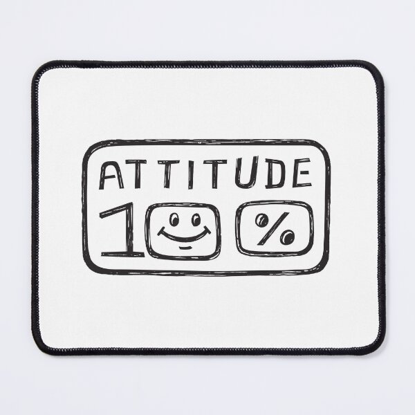 Item preview, Attitude 100% Hundred Percent Black Hand Drawn Expression in Old Retro Art Style designed and sold by Wiggly Lines.