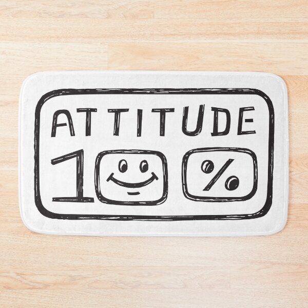 Item preview, Attitude 100% Hundred Percent Black Hand Drawn Expression in Old Retro Art Style designed and sold by Wiggly Lines.