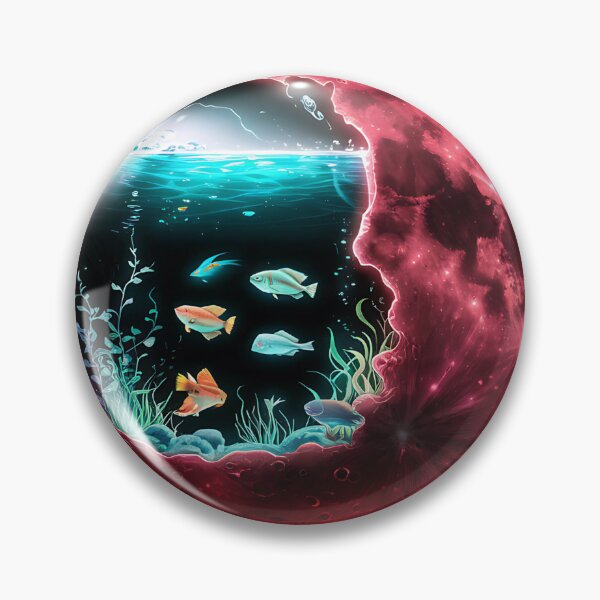 Item preview, Colorful fish tank dancing under the red moonlight! designed and sold by ATOTI.