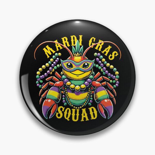 Item preview, Mardi Gras Crayfish Squad Vibrant Festival Vibes designed and sold by LuminOrb.