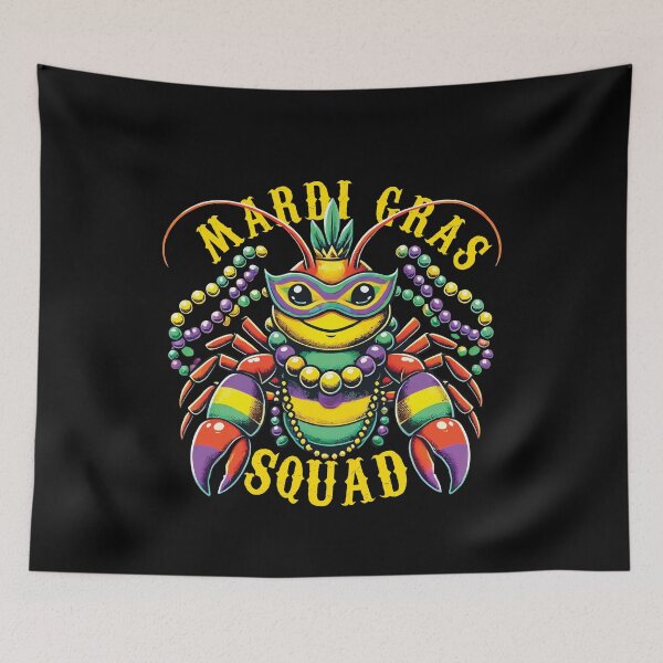 Item preview, Mardi Gras Crayfish Squad Vibrant Festival Vibes designed and sold by LuminOrb.