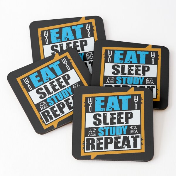 Item preview, Eat Sleep Study Repeat – Funny Student Life Design designed and sold by BogskyShop.