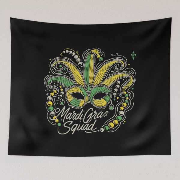Item preview, Mardi Gras Squad Mask Beads Celebration designed and sold by LuminOrb.