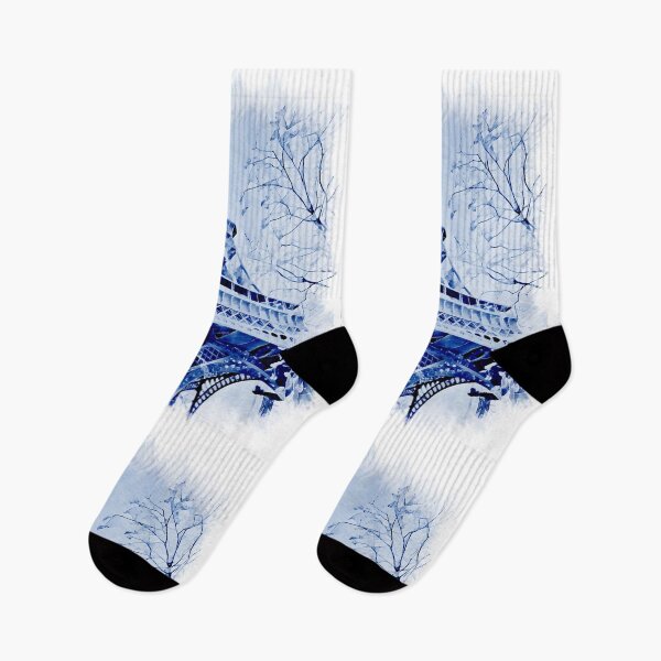 Item preview, Eiffel Tower in blue colours ,winter time  designed and sold by wallartofmio.