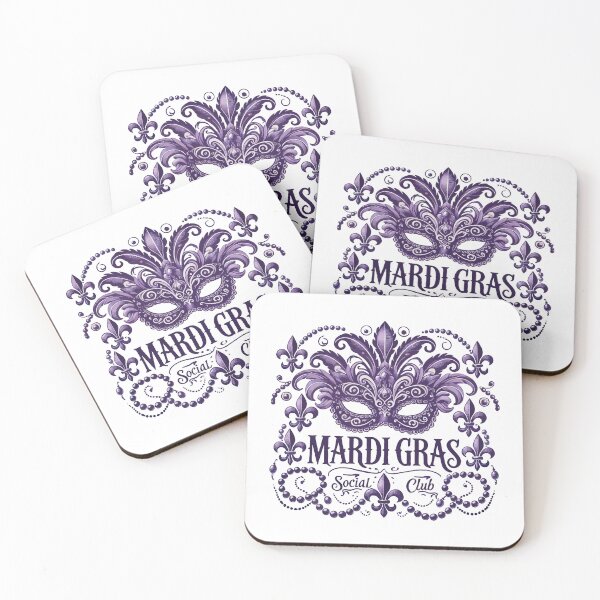 Item preview, Mardi Gras Social Club Vintage Style Elegance designed and sold by LuminOrb.