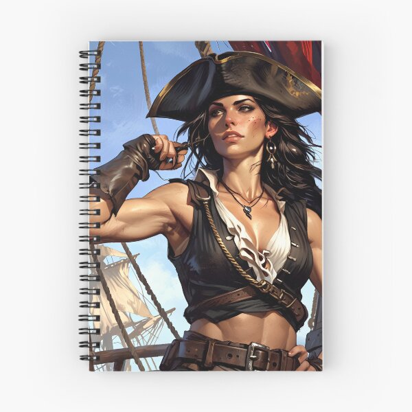 Item preview, Beautiful strong Pirate Queen illustration  designed and sold by Vintage Designs +.
