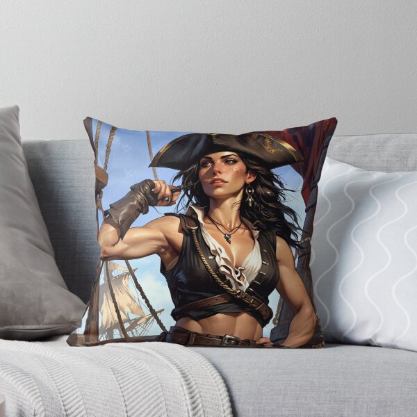 Item preview, Beautiful strong Pirate Queen illustration  designed and sold by Vintage Designs +.