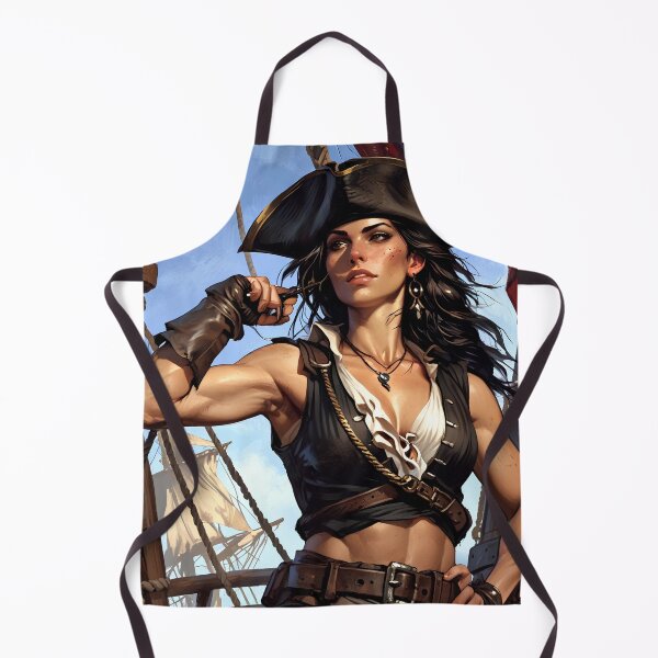 Item preview, Beautiful strong Pirate Queen illustration designed and sold by Vintage Designs +.