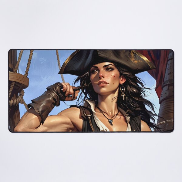 Item preview, Beautiful strong Pirate Queen illustration  designed and sold by Vintage Designs +.