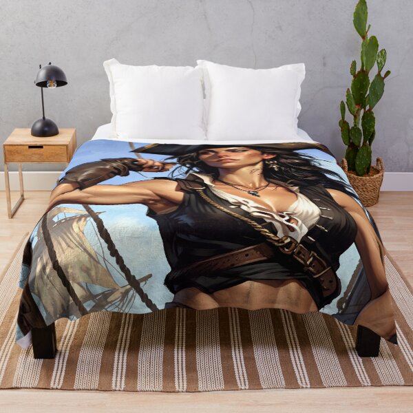 Item preview, Beautiful strong Pirate Queen illustration  designed and sold by Vintage Designs +.