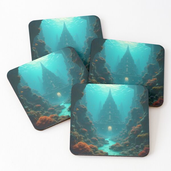 Item preview, underwater steampunk scene. The city beneath the sea designed and sold by vividcrucibledesigns.