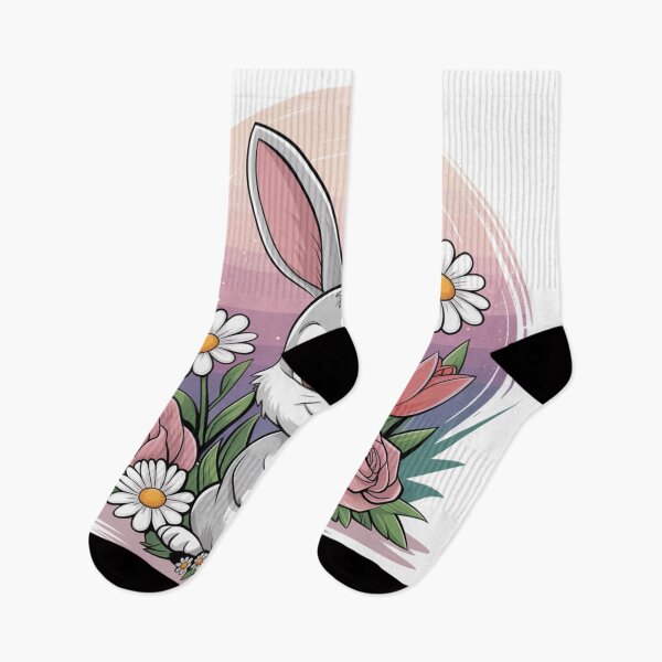Item preview, Adorable bunny among flowers designed and sold by FusiTink.