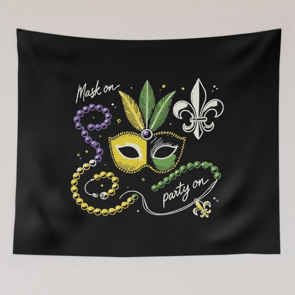 Item preview, Mardi Gras Mask On Party On Celebration designed and sold by LuminOrb.