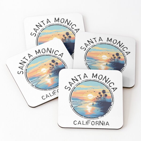 Item preview, Santa Monica - California (with Black Lettering) designed and sold by VelvetRoom.