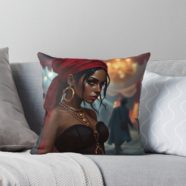 Item preview,  Beautiful Romani Gypsy girl illustration designed and sold by Vintage Designs +.