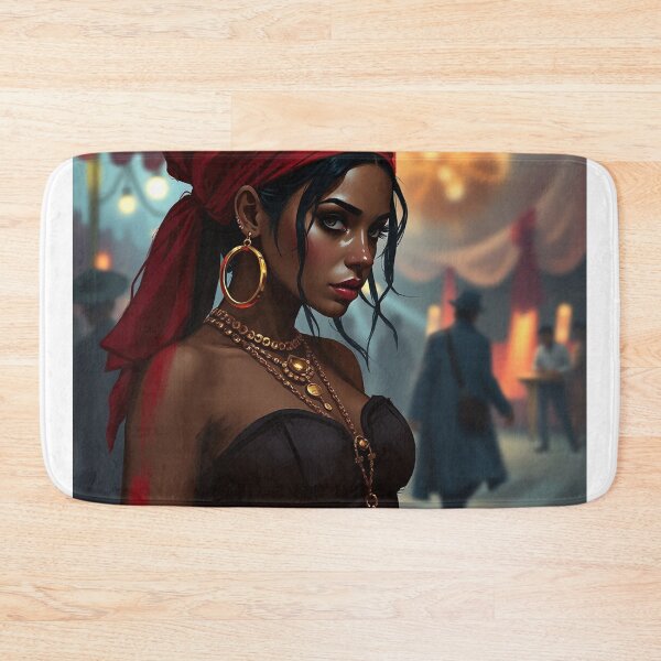 Item preview,  Beautiful Romani Gypsy girl illustration designed and sold by Vintage Designs +.
