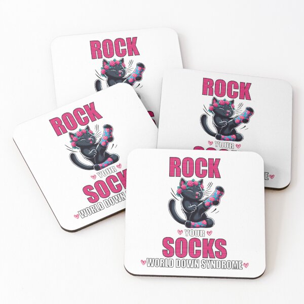 Item preview, Rock Your Socks World Down Syndrome Cute Black Cat Wear Socks designed and sold by Creat-Des.