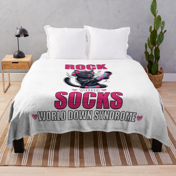 Item preview, Rock Your Socks World Down Syndrome Cute Black Cat Wear Socks designed and sold by Creat-Des.
