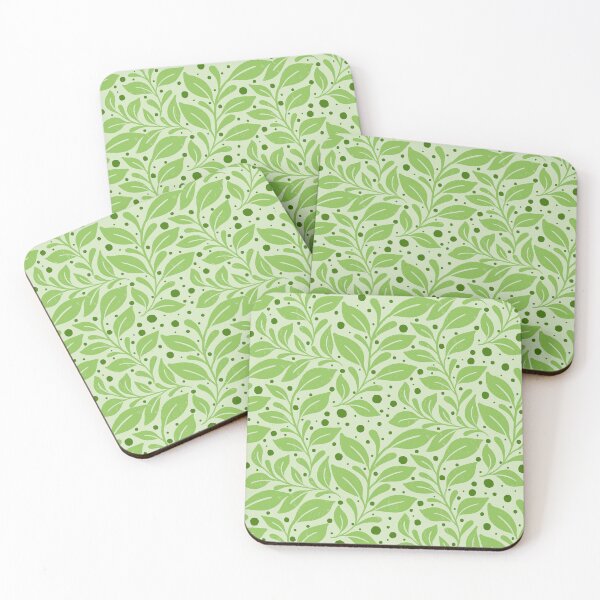 Item preview, Curvy leaves in lush green designed and sold by kalaauniverse_art_studio.