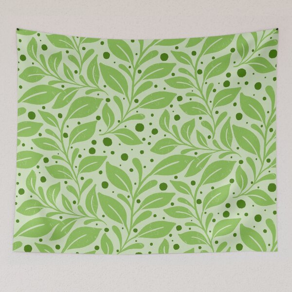 Item preview, Curvy leaves in lush green designed and sold by kalaauniverse_art_studio.