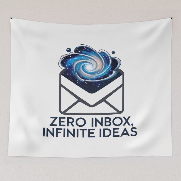 Item preview, Zero Inbox, Infinite Ideas: Email Inbox Galaxy Sticker designed and sold by zoughlal.