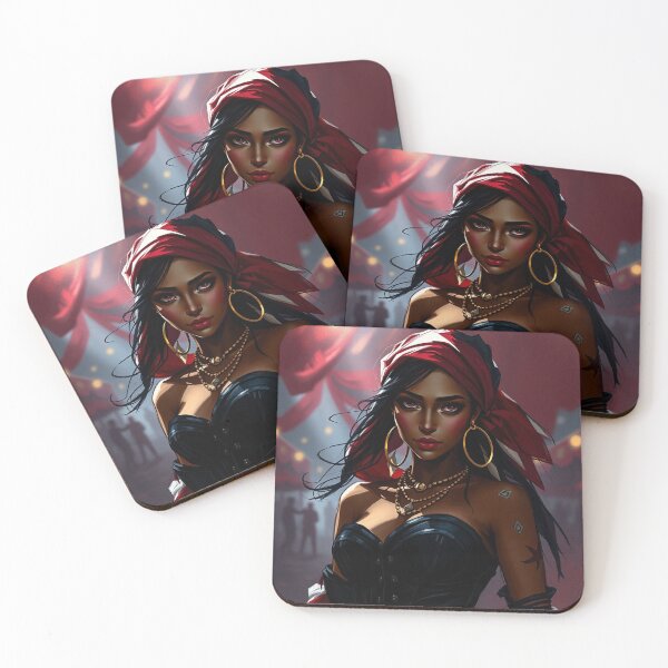 Item preview,  Beautiful Romani Gypsy girl illustration designed and sold by Vintage Designs +.