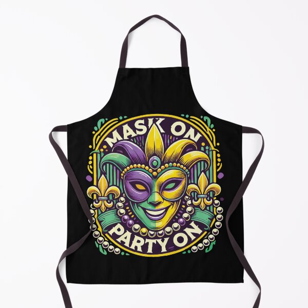 Item preview, Mardi Gras Mask On Party On Vibes designed and sold by LuminOrb.