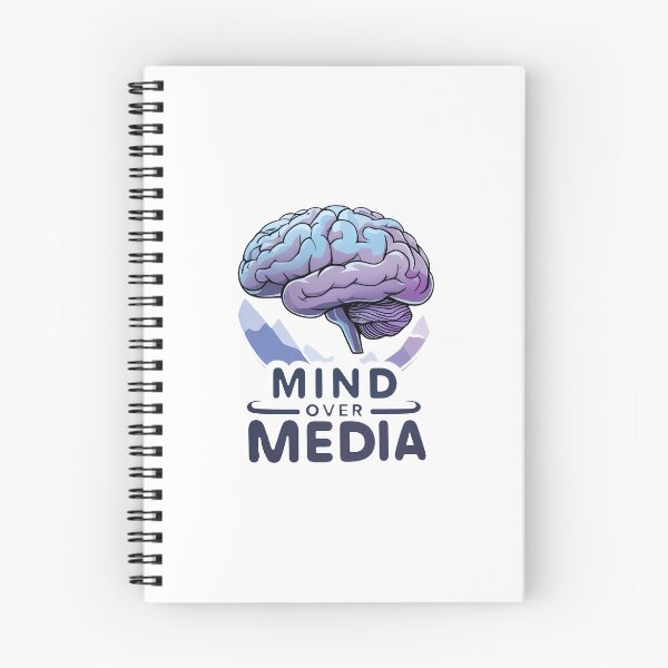 Item preview, Mind Over Media: Thoughtful Brain Rising Above Social Media Icons designed and sold by zoughlal.